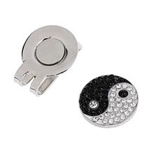 Sturdy Yin Yang Magnetic Hat Clip Golf Ball Marker Fit for Golf Cap Visor