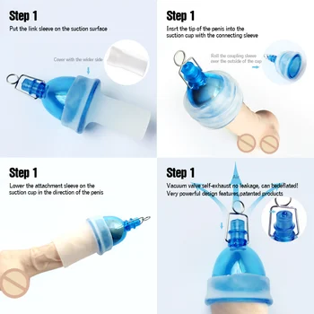 Male Penis Extender Enlargement Plastic Top Cradle Head Accessories For Penile Pump Sex Toy Men Dick Stretcher Enlarger System 4