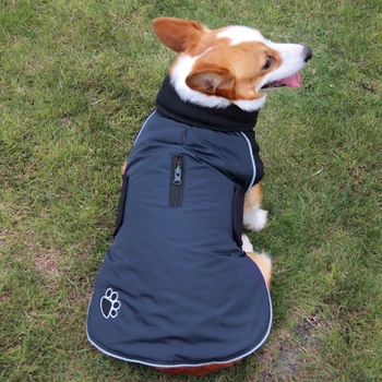 

Autumn Winter Pet Turtleneck Clothes Dog Jacket Waterproof Reflective Strip Design Thicken Coat For Small Medium Large Dogs New