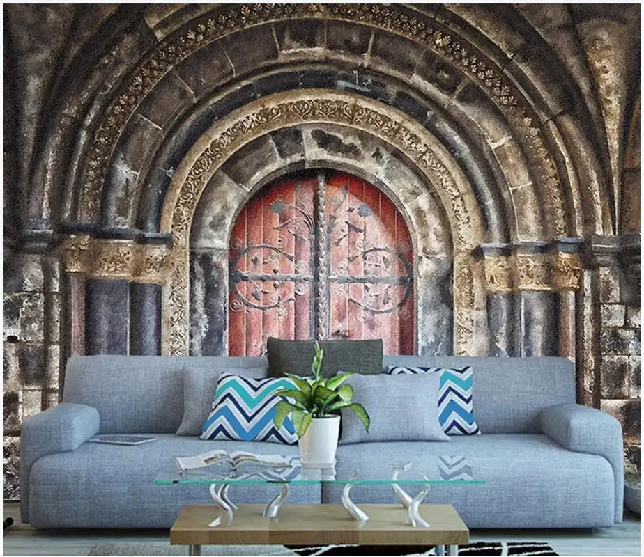 Пользовательские фото обои 3d фрески Европейский архитектурный пейзаж Фреска