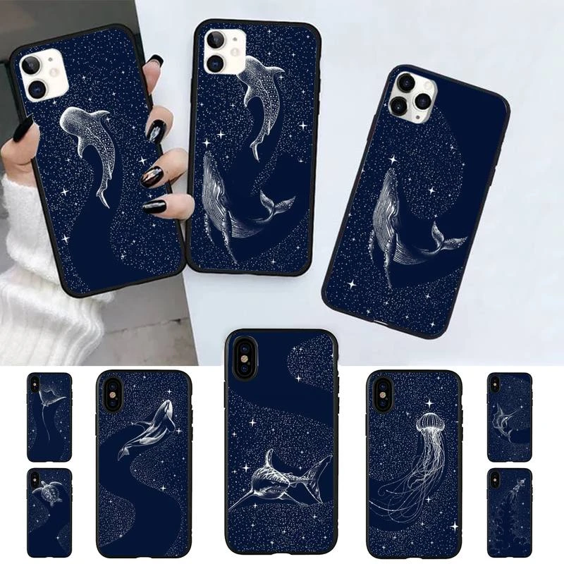 iphone 13 pro phone case Yinuoda Space Ocean Whale Shark Phone Case for iPhone 11 12 13 mini pro XS MAX 8 7 6 6S Plus X 5S SE 2020 XR case iphone 13 pro max case clear