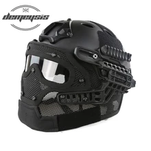Полностью Покрытые очки для тактического шлема с защитой от запотевания и маской, интегрированные более защитные очки для охоты, стрельбы, пейнтбола, шлема