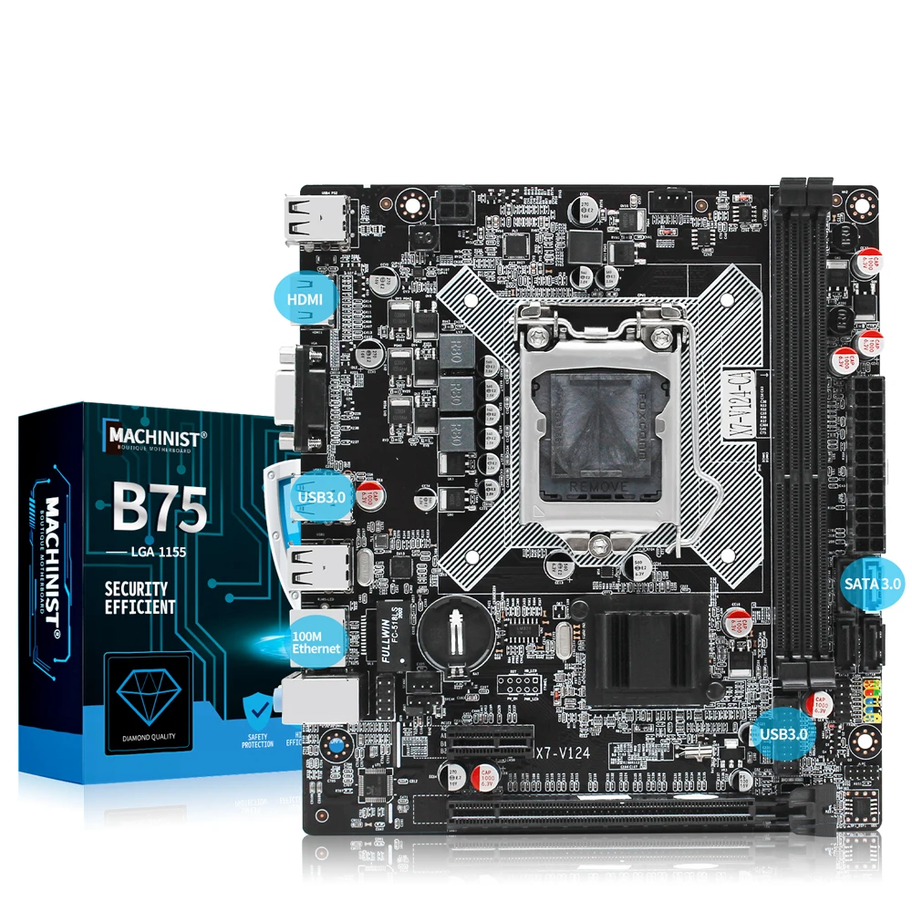 B75 настольная материнская плата LGA1155 i3 i5 i7 CPU поддержка памяти ddr3 100%