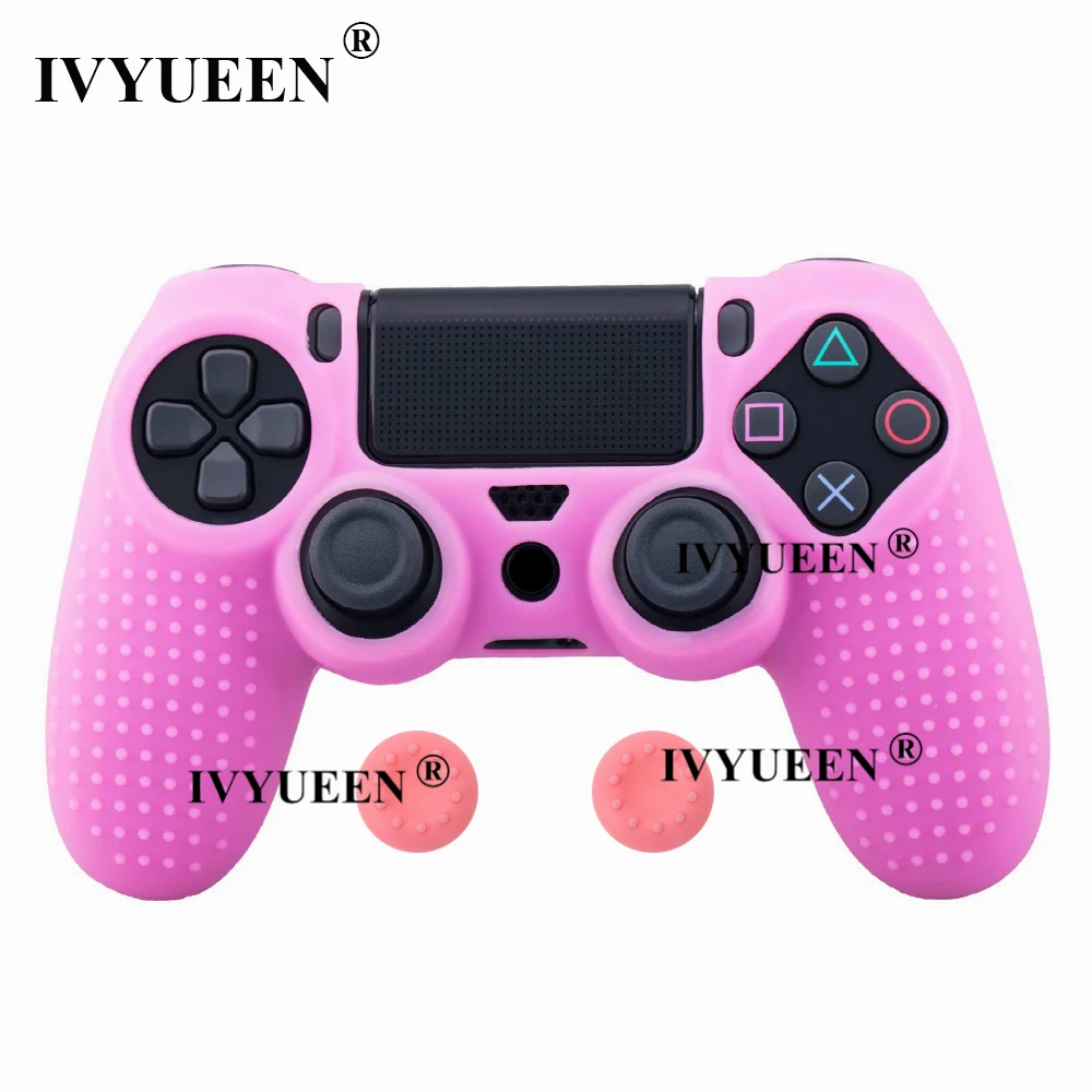 IVYUEEN Шипованный защитный силиконовый чехол для Dualshock 4 PS4 Pro тонкий чехол для контроллера и ручка для большого пальца для playstation 4