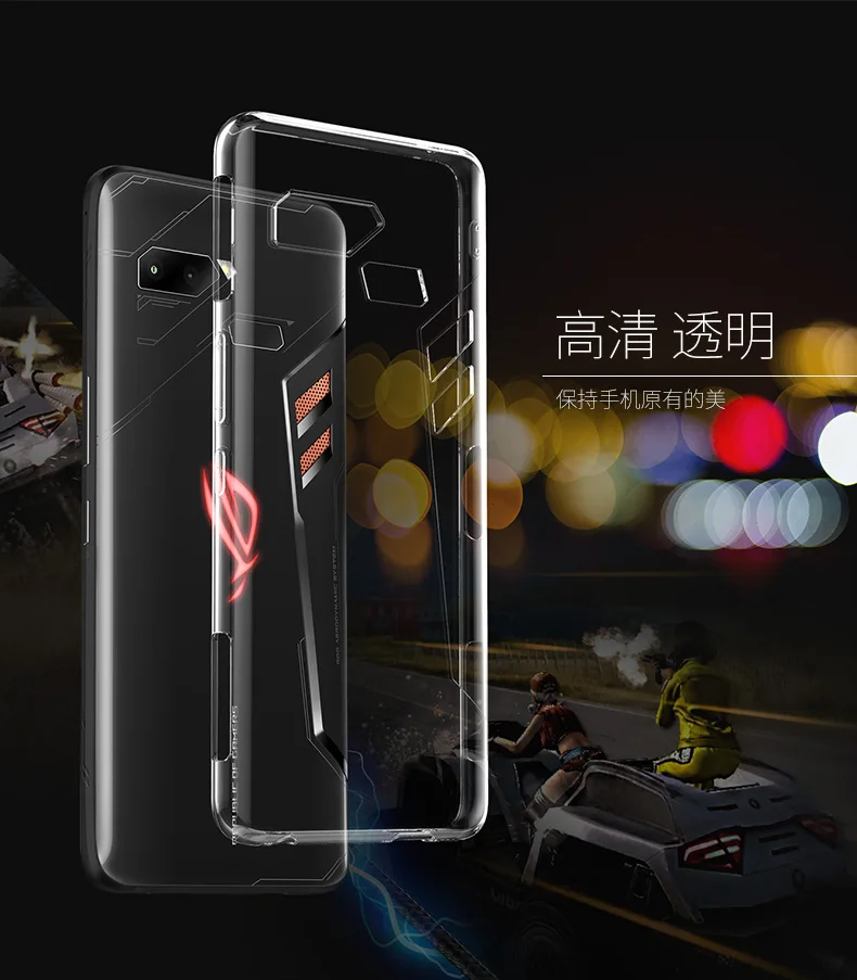 Ультратонкий Прозрачный мягкий чехол для Asus ROG Phone 2 II ZS660KL высокое