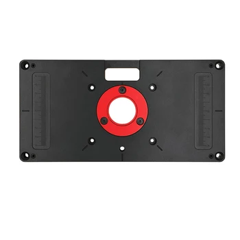 

1 pcs Aluminum Router Table Insert Plate Ring Screw Trimming Machine Flip Plate For Woodworking Benches Trimmer Tool Accessories
