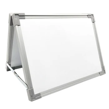 

Magnetic Writing Board Portable Double Side Foldable Kid's Drawing Whiteboard School Teacher Instruction Memo Board with Holder