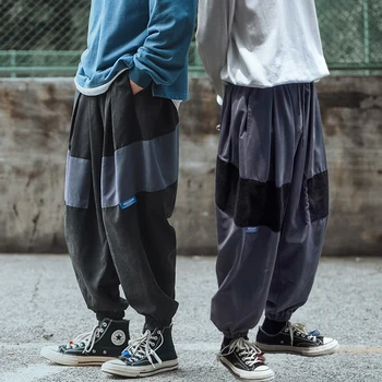

Men's casual pants 2020 spring new loose color matching beam leg overalls hip-hop youth personality fashion trend men's clothing