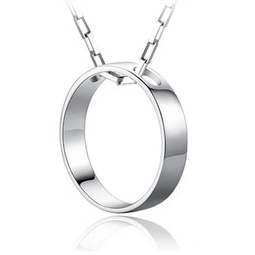 

GB15 Classic Necklace send with dust bag jewelry hot sell necklace 925 silver with ziron stone pendant gift