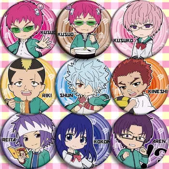 

Anime Saiki Kusuo no Psi Nan KUSUKO Cosplay Badge Cartoon Collection Bags Badges For Backpacks Button Clothes Brooch Pins gifts