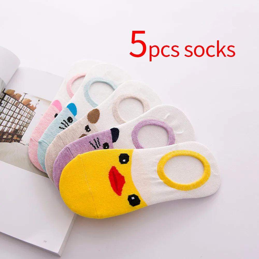 5 пар женских носков Harajuku Kawaii зимние носки женские теплые носки женские зимние носки с рисунками животных Skarpetki Calcetines