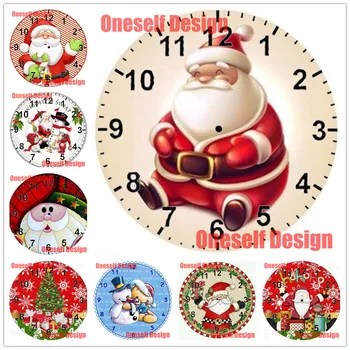 

5d diamond painting full square clock Santa Claus diy diamond mosaic sale clock Christmas diamond embroidery full wall sticker