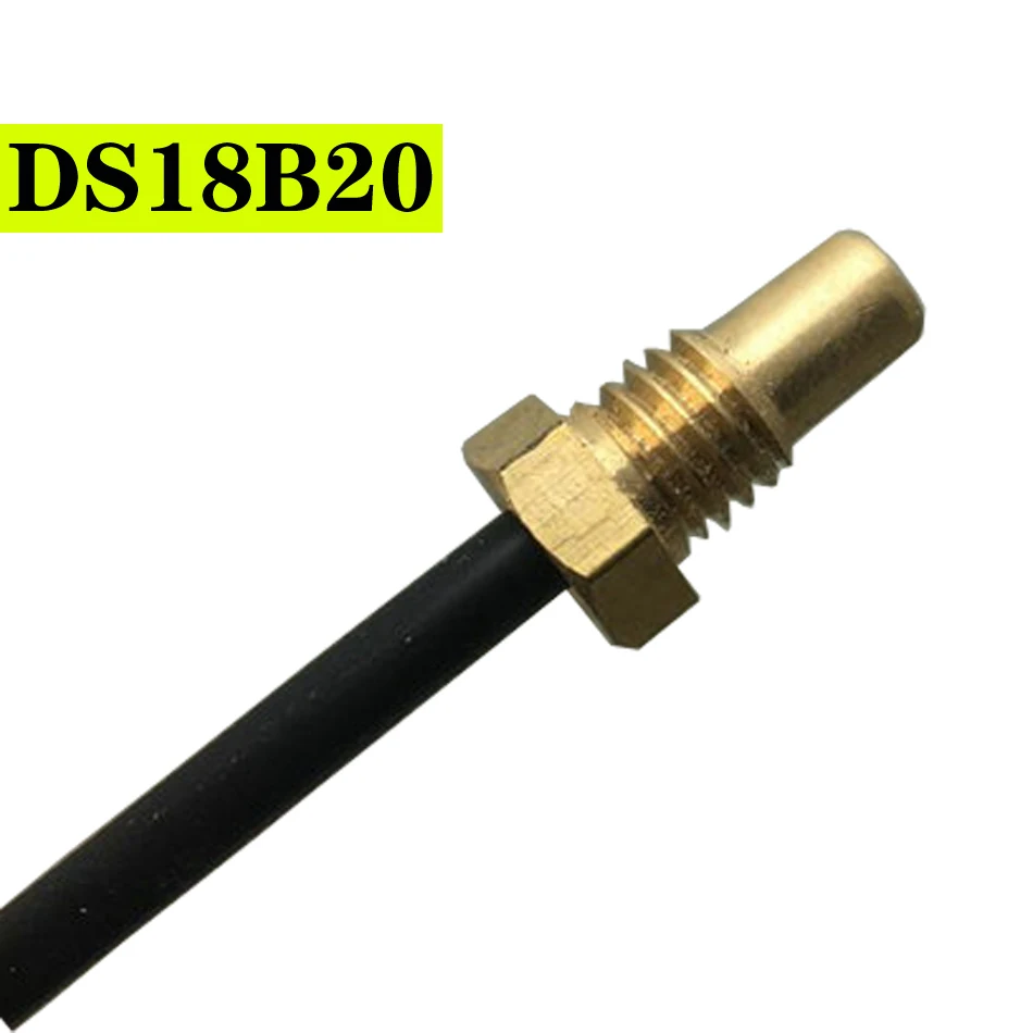 

DS18B20 threaded Dallas M8 M10 stainless steel high temperature waterproof fixed temperature sensor probe