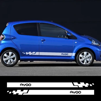 

Car Both Side Stickers for Toyota Aygo Auto Vinyl Wrap Racing Stripes Decals Automobiles Car DIY Styling Tuning PVC Accessories