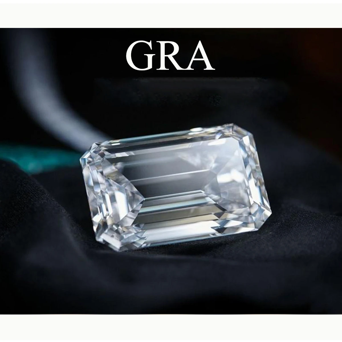 Emerald Cut Loose Diamond Moissanite Stones 4ct 8*10mm D Color VVS1 Gemstones Brilliant For Viennois Jewelry Pass Diamond Tester