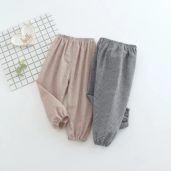 

2020 New 0-24M Baby Girls Summer Anti-Mosquito Pants Sports Casual Toddler Plaid Pattern Trousers