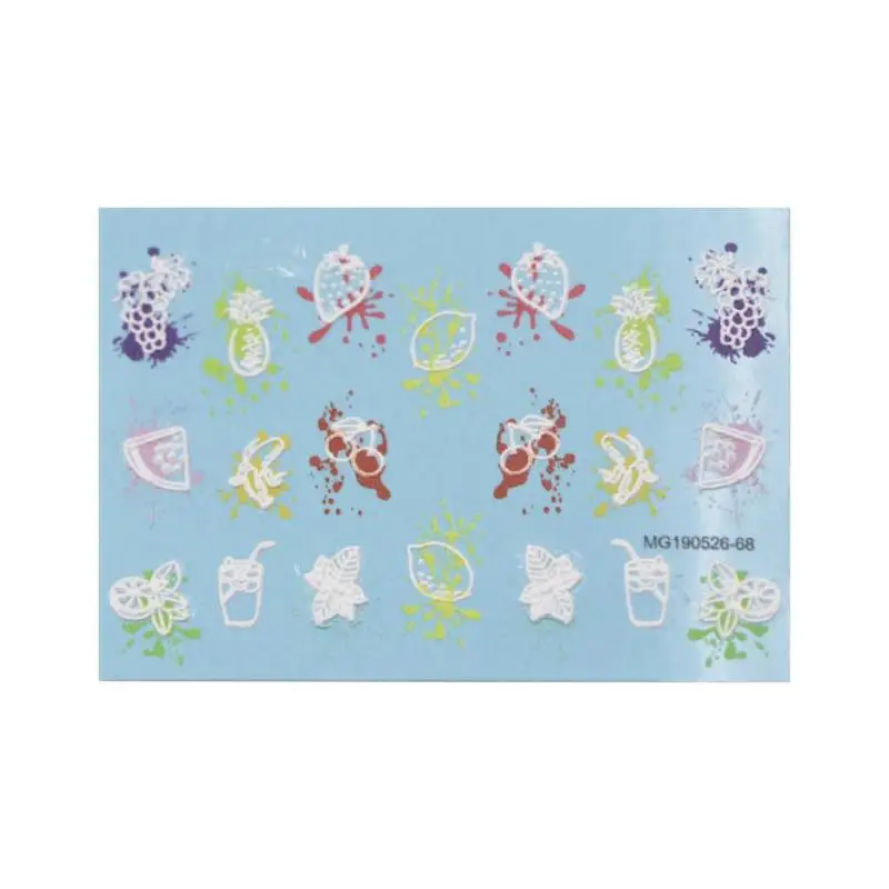 5DAcrylicEngravedNailArtStickerTemplateDecalsDIYNailDecorationDesignForNailArtDecorationsTools - Цвет: 1