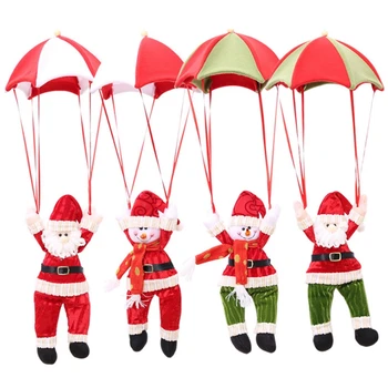 

Drop Ornaments Christmas Decoration Festive Parachute Santa Claus Christmas Decorations for Home 4 Pcs