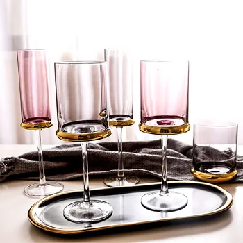 

Europe Lead Free Glass Wine Cup Smoke Gray Champagne Glasses Goblet Cocktail Party Wedding Drinkware
