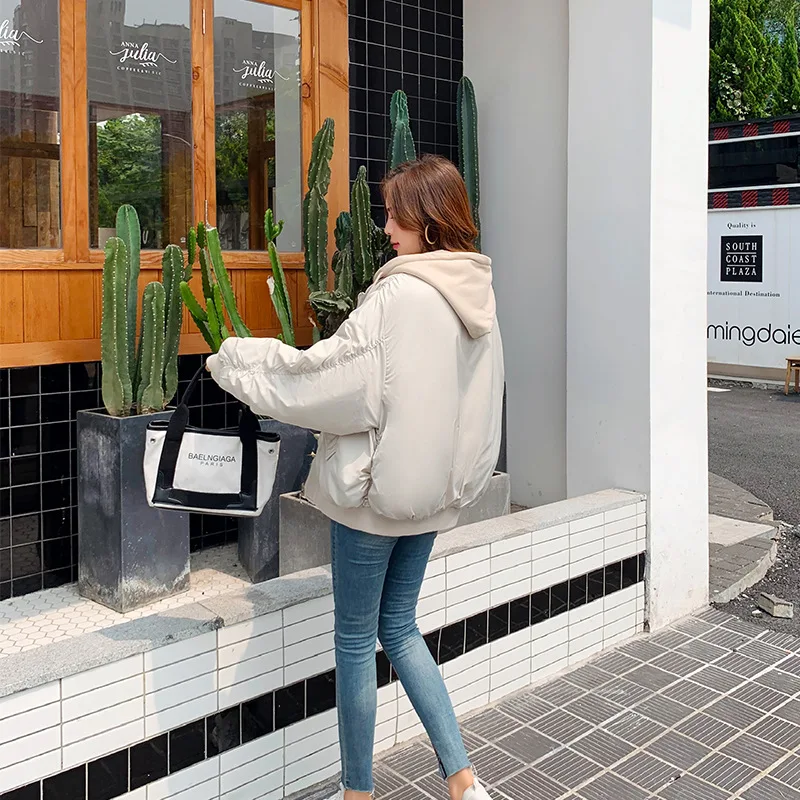 

2019 Autumn & Winter New Style College Style down Jacket Cotton-padded Clothes Women's Short Cotton-padded Clothes Student Unifo