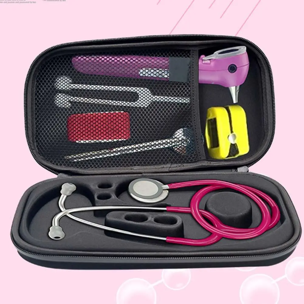 

Portable Solid Color Zipper Travel Shockproof Stethoscope Storage Bag Organizer