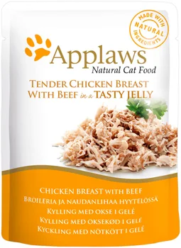 

APPLAWS APPLAWS for adult cats with chicken and beef in jelly 70g