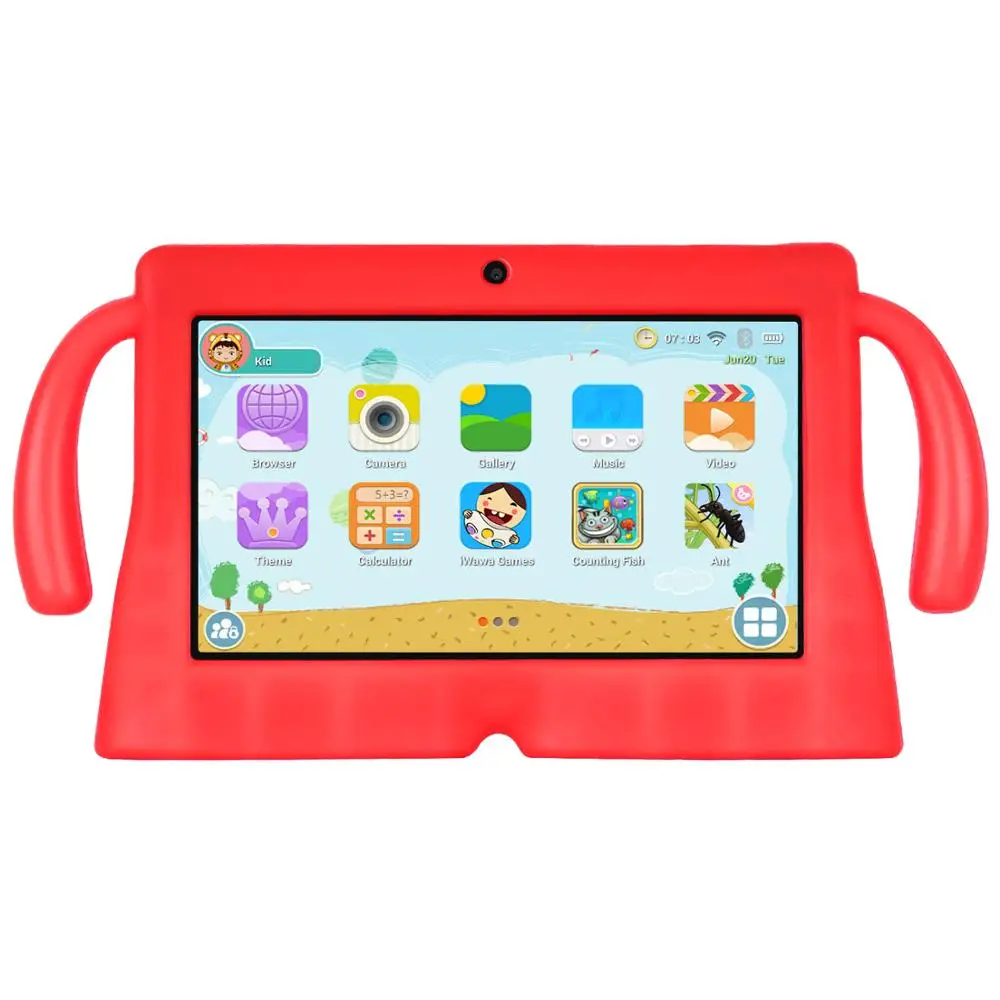 Рождественский планшет для детей, Android 8,0, Восьмиядерный процессор, 1 ГБ ОЗУ, 16 ГБ, 3200 мА, WiFi, 9 дюймов, планшет для детей, образование - Комплект: Tablet and red case