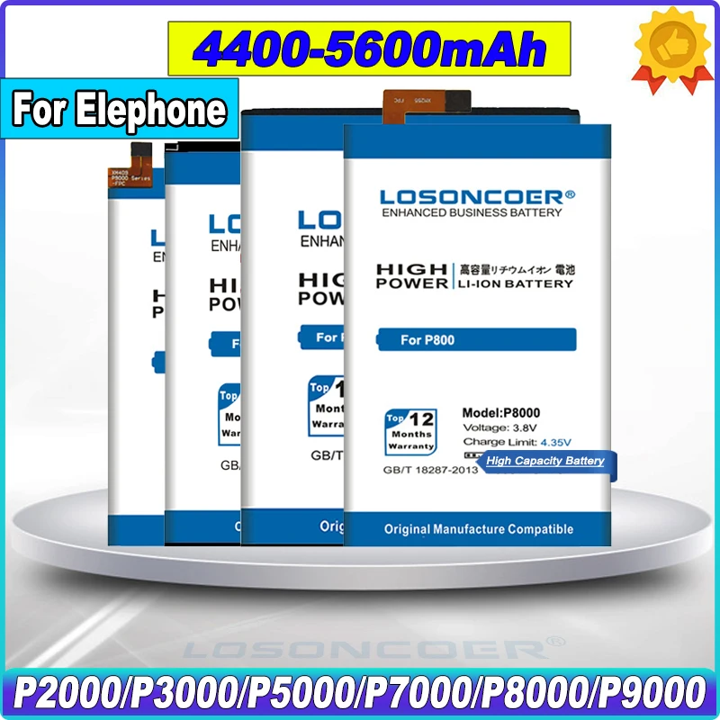 

5600mAh Battery For Elephone P2000 P2000C P3000 P3000S P5000 P7000 P8000 P9000 Battery For THL 5000 THL5000 For DEXP Ixion XL5