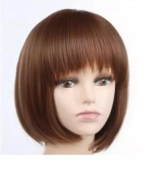 Zhao07900305+_+ > модный парик Новые Сексуальные женские короткие коричневые парики из натуральных волос