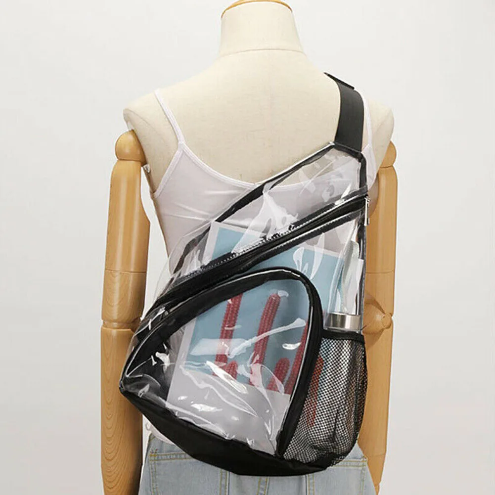 Прозрачная ПВХ сумка через плечо прозрачная сумка через плечо для женщин и мужчин Рабочая Дорожная Спортивная Сумка LXX9