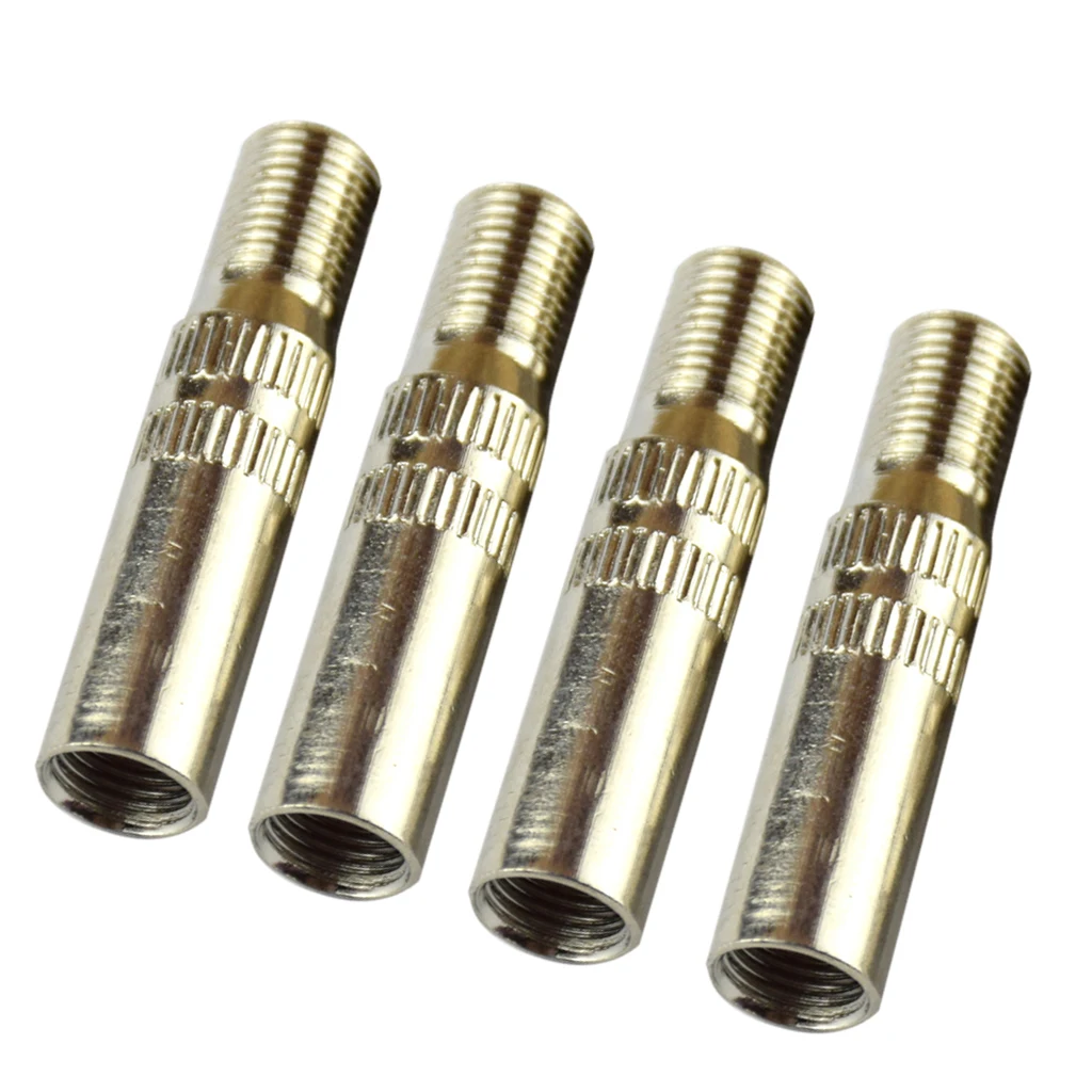 4 Pcs Tire Valve Cap Extension Adaptor 39mm Metal Automotive Wheel Caps Stem Extender for Car Truck Van Caravan Silver | Автомобили и