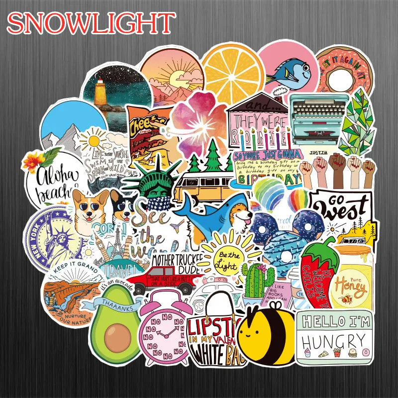 10/100pcs/set Vine Ins Style Vsco Cartoon PVC Stickers For Skateboard Suitcase Snowboard Guitar Motorcycle Laptop Car Stickers