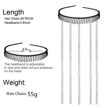 

Popular hairdressing hair - gear - type aluminum chain tidal - flow - atmosphere octagonal chain fringe hair hoop hair chain