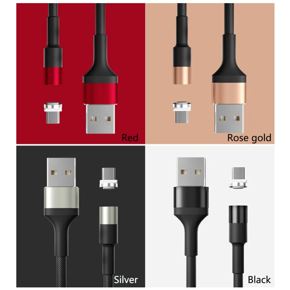 Магнитный USB кабель для Micro USB/type C 3A Быстрый зарядный кабель для передачи данных для мобильного телефона QC3.0 для huawei Xiaomi Магнит USB type-c
