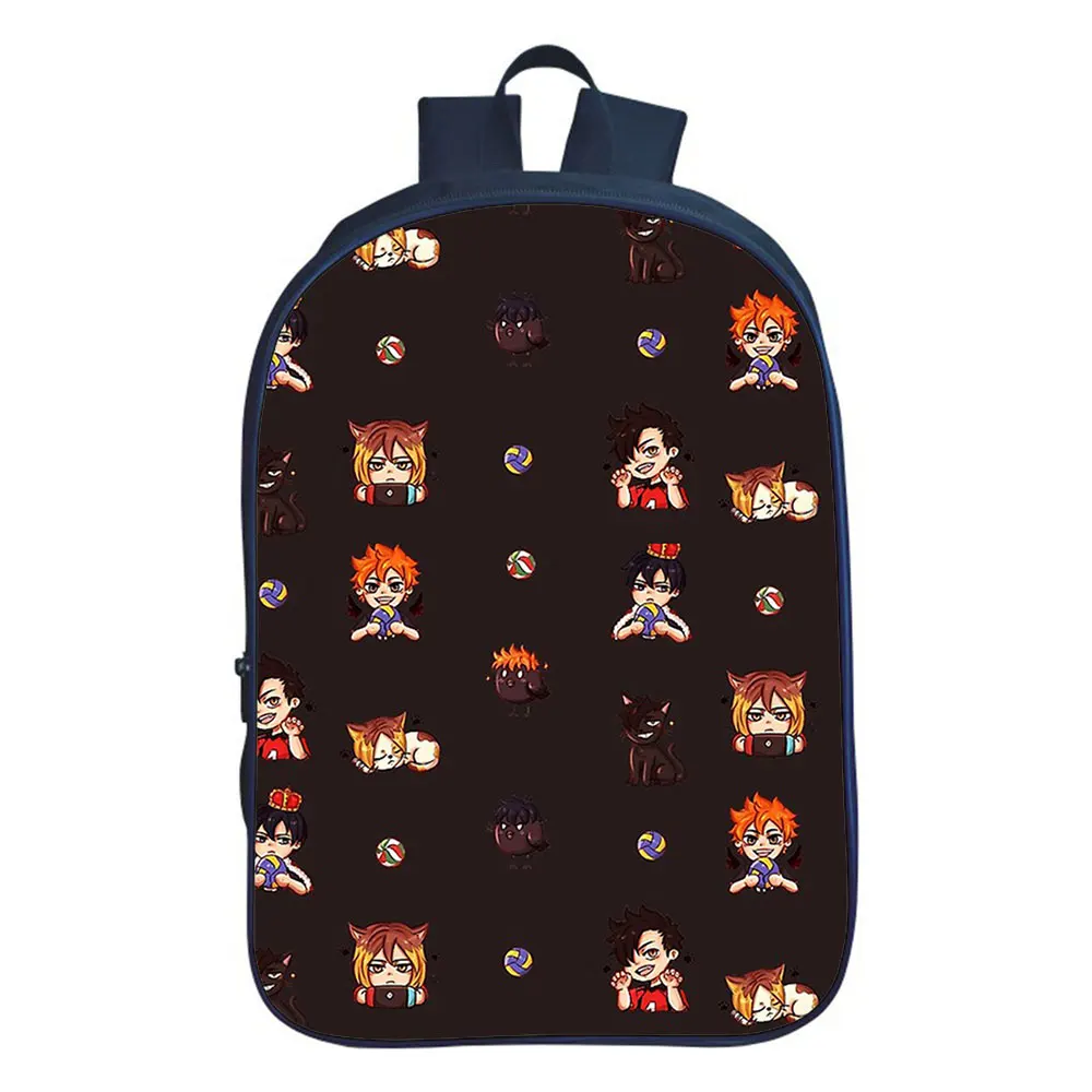 Hot Haikyuu Anime Backpack Boy School Bag Teenager Backpacks College Style Travel Double-layer Backpack