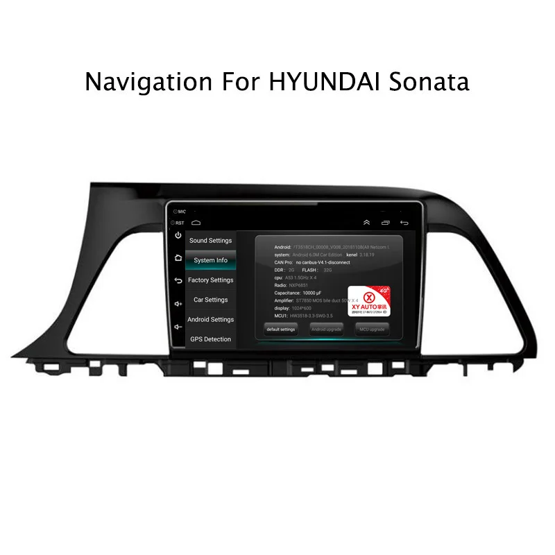 Perfect 9" 2G RAM 32G ROM car dvd player android For Hyundai Sonata 2016-2018 with sim card slot radio gps navigation stereo 4