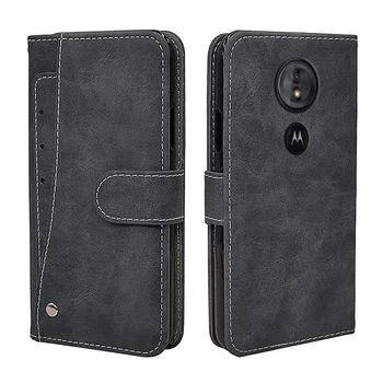 

Luxury Vintage Case For Motorola Moto G7 G6 Plus Play Case Flip Leather Silicone Wallet Cover TPU Business With Card Holder