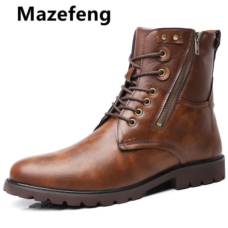 

Новый Coturno Мужская обувь; Кожаная обувь с высоким берцем; Модные зимние теплые сапожки; Ботильоны в байкерском стиле; Сапоги; Ботинки унисекс;