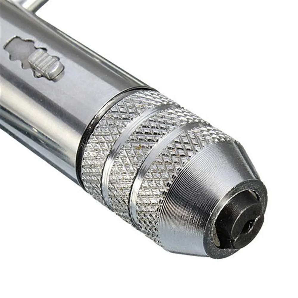 Ratchet Tap Wrench Adjustable T-Handle Tap Wrench with M3-M8 Machine Screw Thread Metric Plug Machinist Tool for Reamer ratchet tap wrench