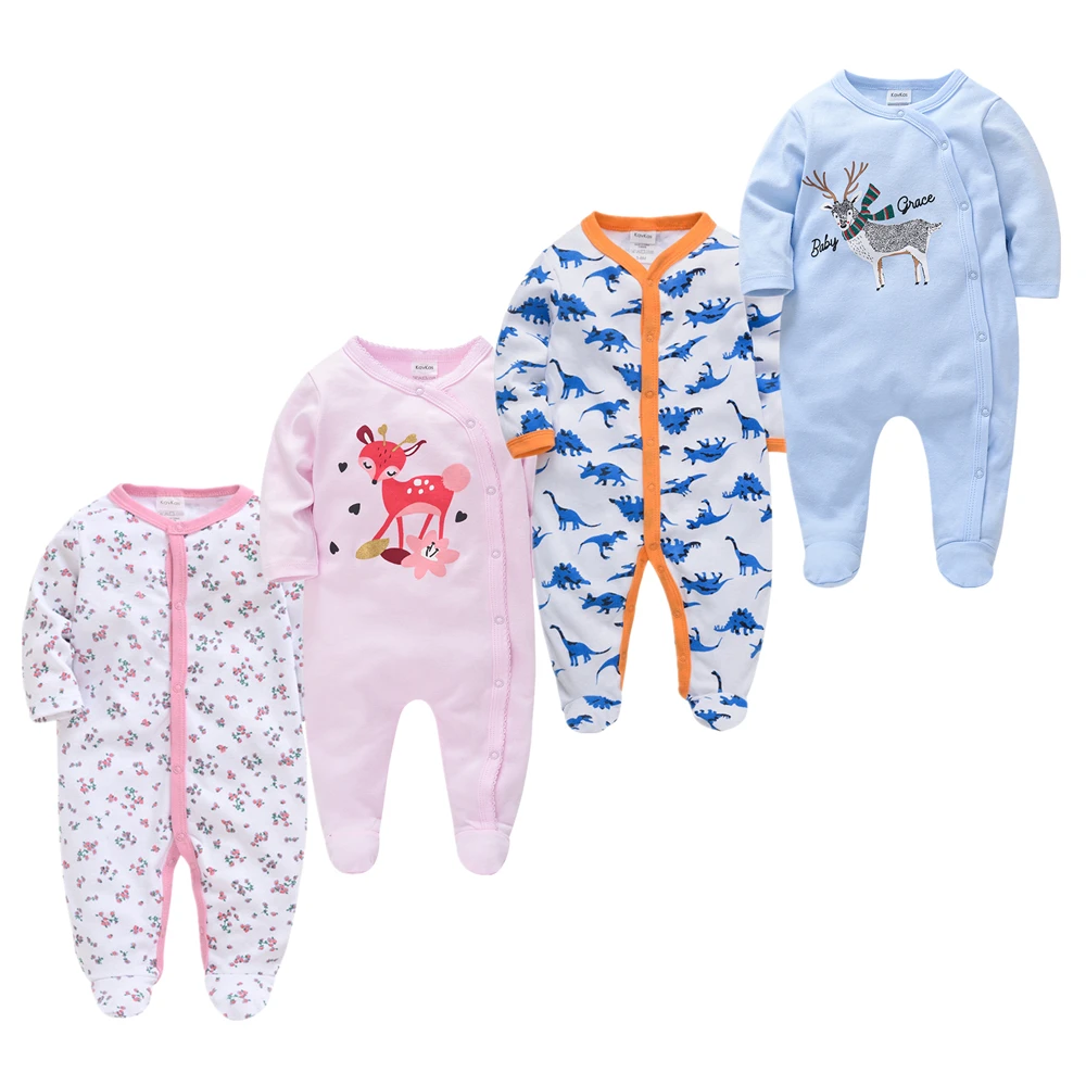 

4pcs Roupas bebe de Baby Girl Boy Pijamas bebe fille Cotton Breathable Soft ropa bebe Newborn Sleepers Baby Pjiamas