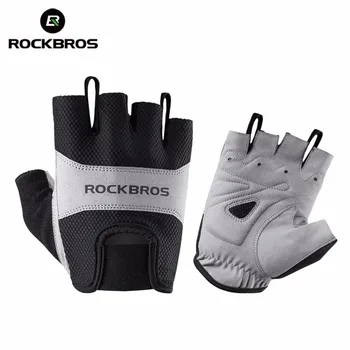 

ROCKBROS Cycling Gloves Half Short Finger Bike Gloves Breathable Mountain Road Bicycle Men Sport Gloves Cycling Clothing Unisex