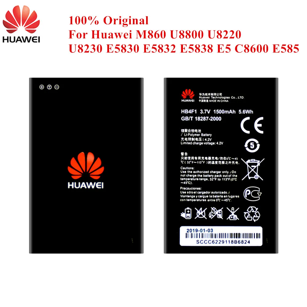 Батарея HB4F1 для huawei Ascend M860 U8220 U8800 U8230 E5830 E5832 E5838 E5 C8600 E585 C8800 U8520 1500 запасная батарея AKKU для телефона, мАч