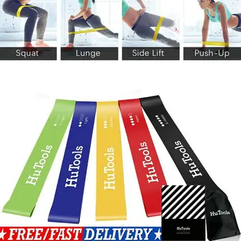 

Resistance Bands Loop Yoga Pull Up Exercise Fitness Strength Training 5 Pieces