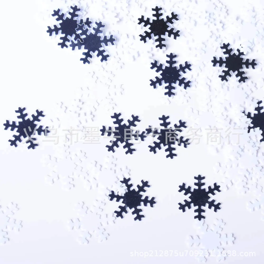 18 Size Silvery White Color Mixture Christmas Snowflake Confetti Christmas Party Decorations DIY Gift