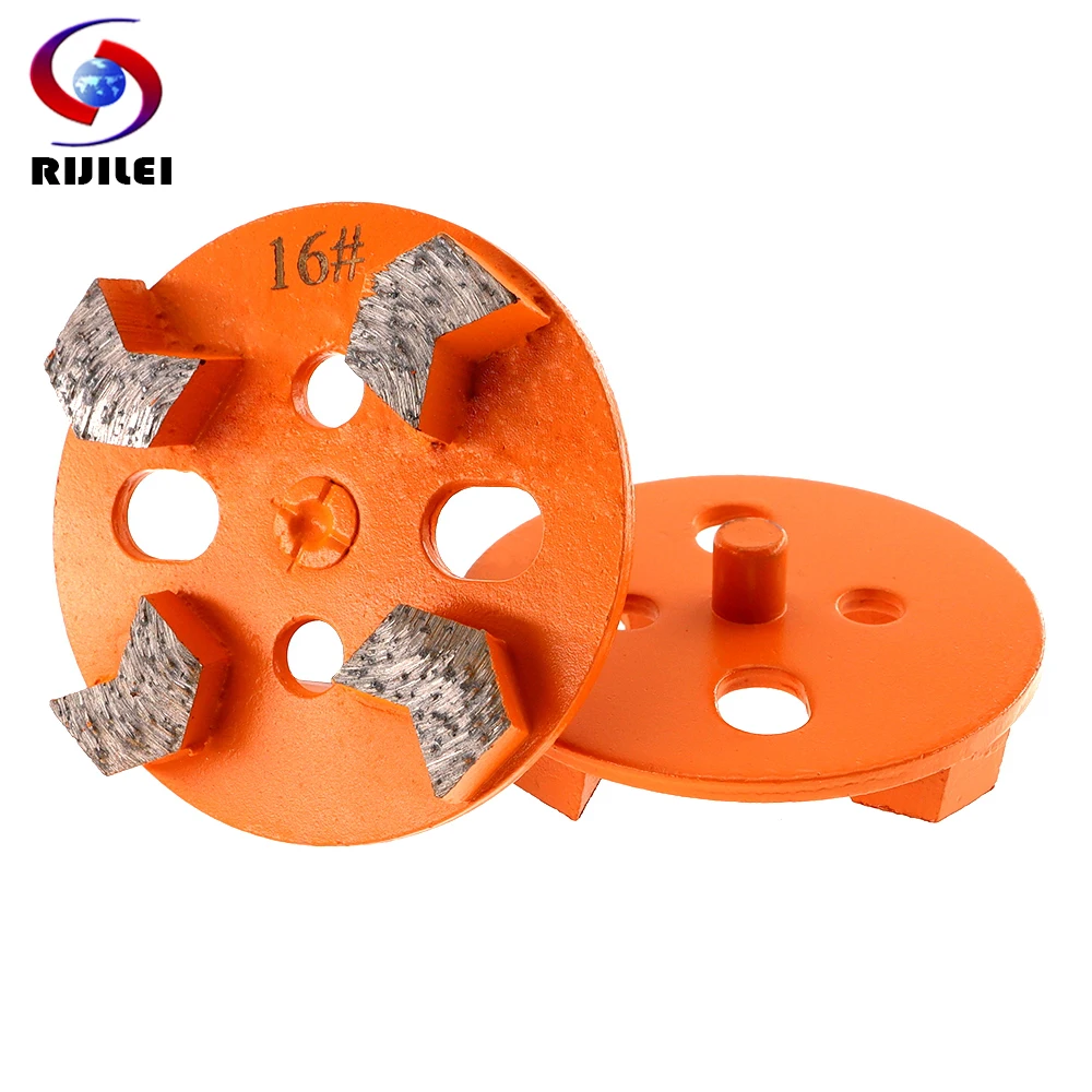 4Inch Diamond Grinding Wheel Metal Bond For Concrete Plastic Floor Segments Abrasive Grinding Disc With Drum Stone Tools 2pcs rock stone splitters with 10mm sds plusdrill bit metal plug wedges concrete rock splitters stone splitting tool drilling
