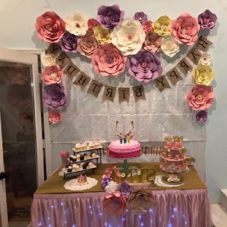 rose themed baby nursery
