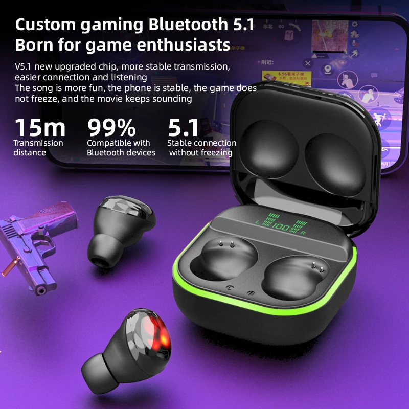 Беспроводные наушники S190 TWS Bluetooth 5 0 мини-наушники-вкладыши с зарядным чехлом