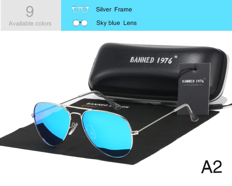 big frame sunglasses BANNED 1976 Classic HD Polarized Metal frame Aviation Sunglasses Designer Women Men Feminin Brand Name Oculos Vintage Glasses oversized sunglasses