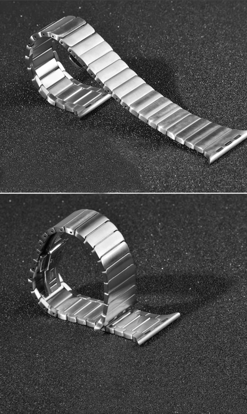 Ремешок из нержавеющей стали для Apple Watch band 42 мм/38 мм iWatch 4 band 44 мм 40 мм Бабочка Пряжка металлический браслет Apple watch 4 3 21