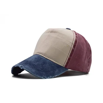 

Pure cotton light plate coating water washing rod ball cap splicing color cap Korean sun hat sun-shading cap